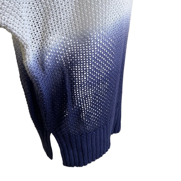 J. Crew Dip Dyed Beach Sweater Linen Crewneck Open Knit Coastal Relaxed Resort S - Picture 16 of 16
